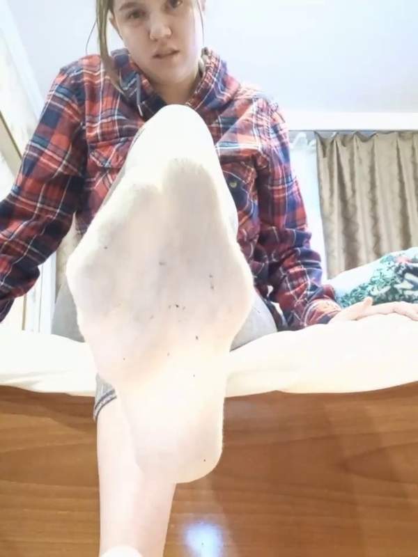 Ich Strampel mit meinen sexy Socken